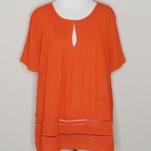 Orange short sleeve blouse 41 hawthorn small